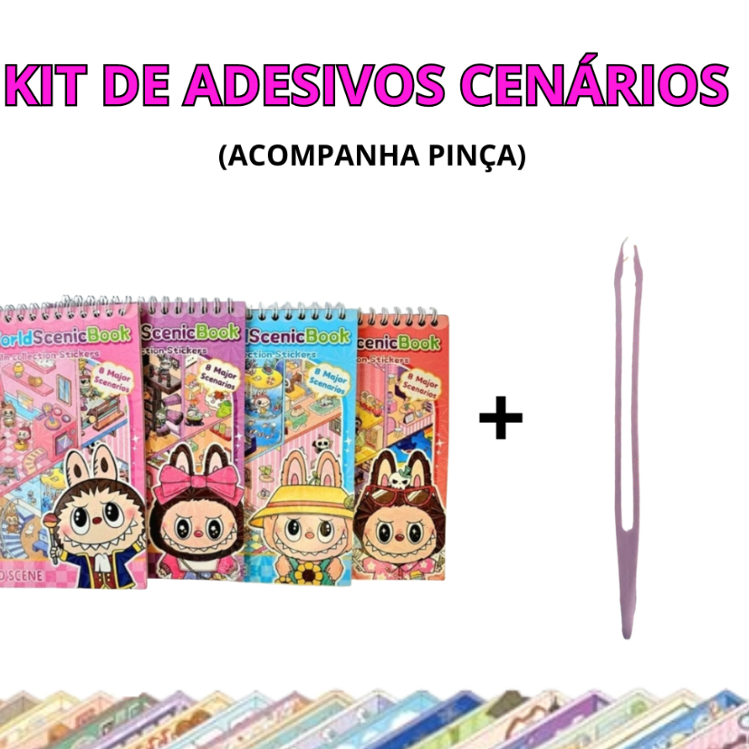 1 ou 2 ou 3 ou 4 Livro Adesivo 3D Cenário + Pinça Atividade Educativa e Relaxante Paisagismo Capivara Cozy Room em Oferta na Shopee