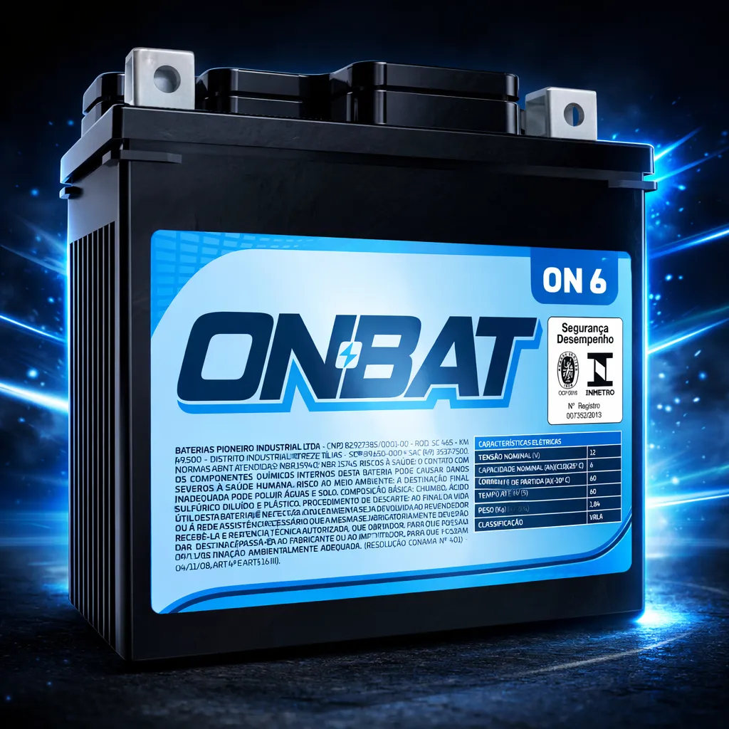 Bateria Moto 6ah para SUNDOWN Hunter 90, 100, FYM FY-100; Biz 125, 100 NXR 125 150 160