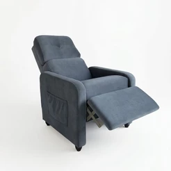 Poltrona Cadeira Maitê Estofado Suede Papai Mamãe Encosto Reclinável E Retrátil Sala Estar Quarto Clínicas Estetica - AV