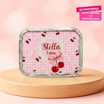 MARMITINHA PERSONALIZADA CEREJINHA / LEMBRANCINHAS DE ANIVERSÁRIO / MARMITA