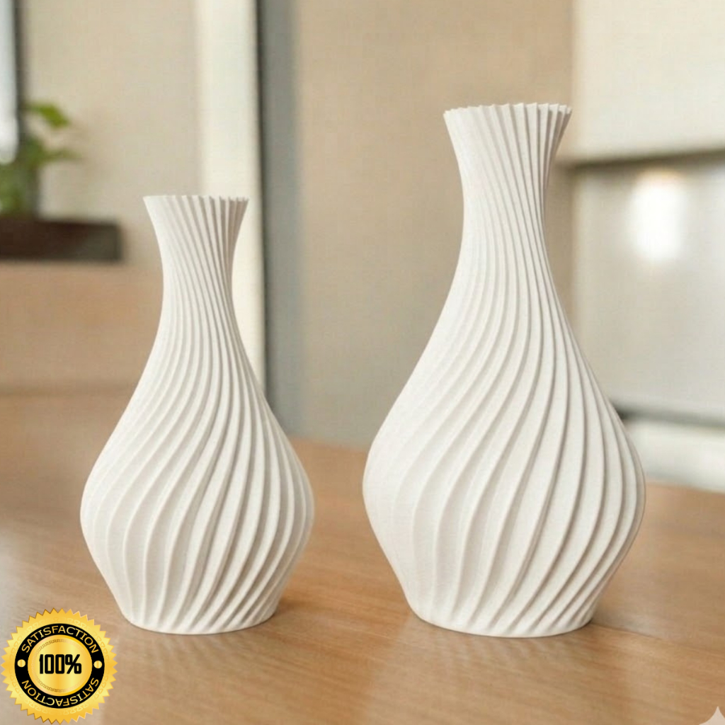 Kit 2 Vasos Decoração Espiral - Várias Cores e Tamanhos