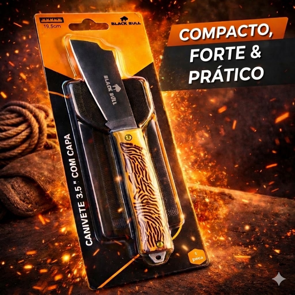 Canivete Portatil Compacto 35 Polegadas Acessorio Camping Pesca Profissional Camping Trilha Diário