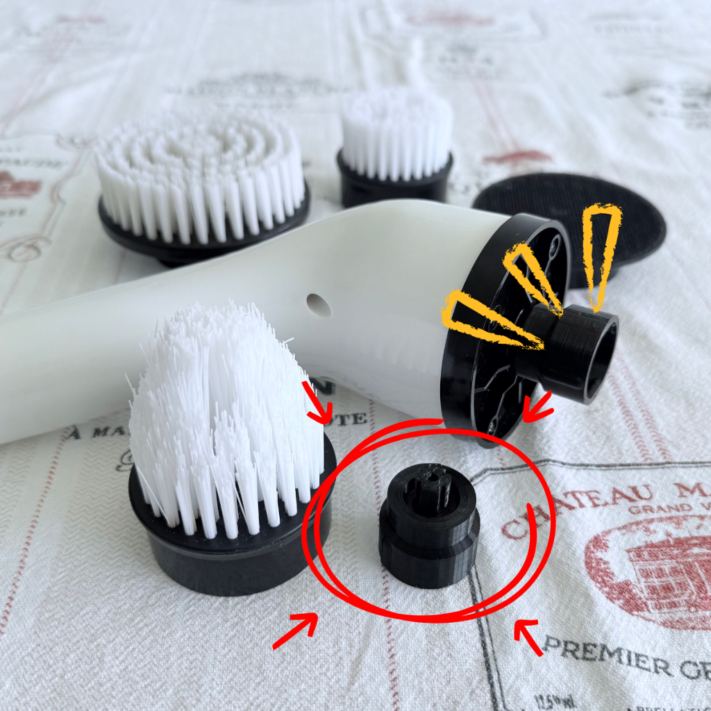 Reparos Peça Reposição Eixo Mop Limpeza Giratória Escova Elétrica 9 em 1
