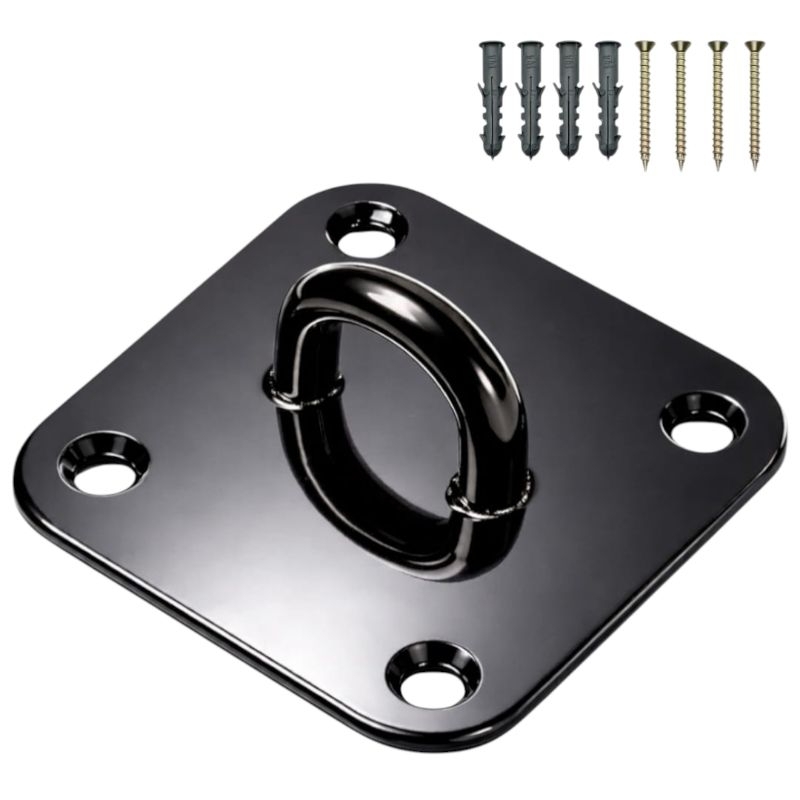 Gancho Suporte TRX teto saco pancada box corda olhal preto