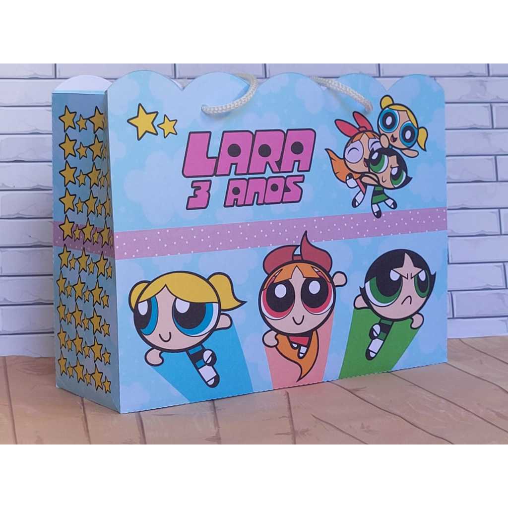 Sacolinha Surpresa Personalizada Lembrancinha Meninas Super Poderosas PEGUE E MONTE