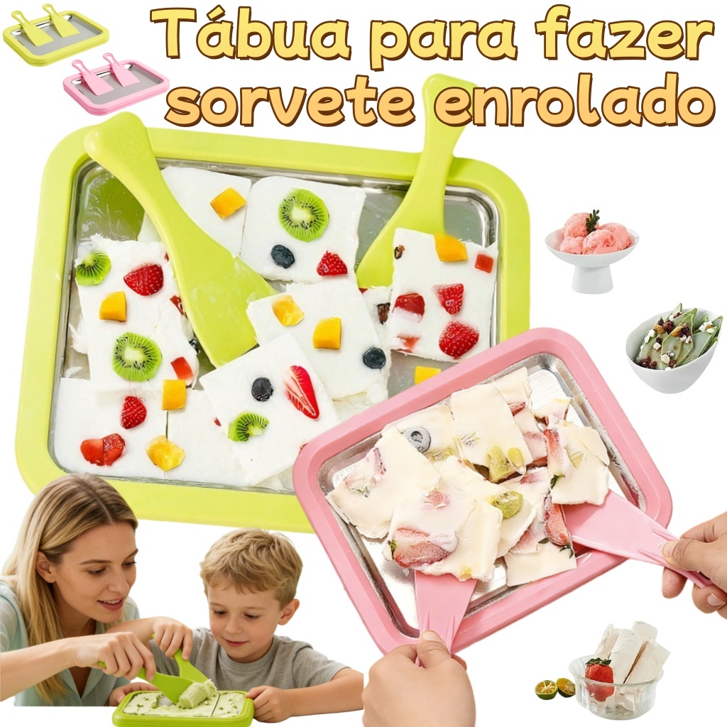 Máquina De Sorvete Na Chapa Com 2 Espatulas Multifuncional Para Sobremesas Geladas Crianças De Iogurte Em Rolo Sem Fio em Oferta na Shopee