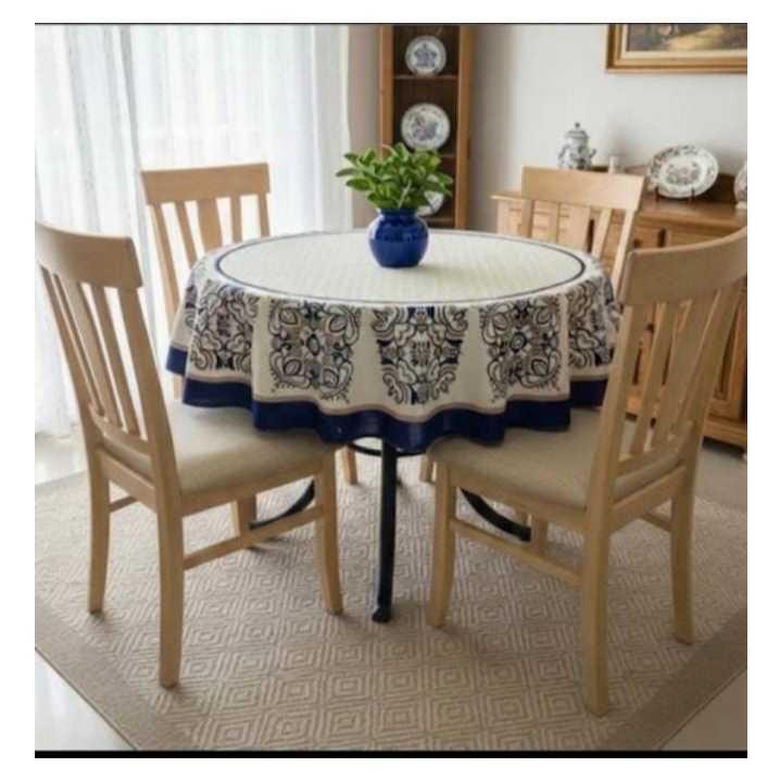 TOALHA DE MESA REDONDA RÚSTICA QUADRO 1,40m PARA 4 CADEIRAS em Oferta na Shopee