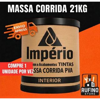 Massa Corrida 21kg Império para Parede Interna e Externa | Revestimento Branco Liso Pronto para Uso em Oferta na Shopee
