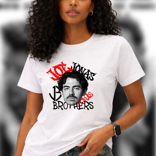 Tshirt Personalizada Joe Jonas Cantor Trio Musica Kpop Rock Internacional l 100% Algodão Unissex