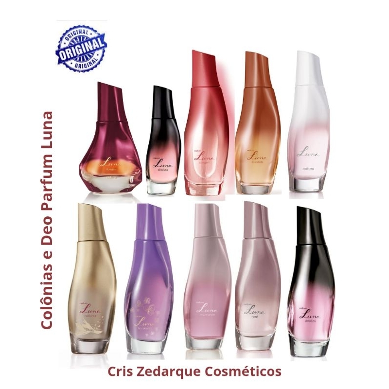 Colônia Luna - Natura - Parfum Luna Ilumina 50 ml - Luna Marcante - Luna - Luna Liberdada - Luna Coragem - 75 ml