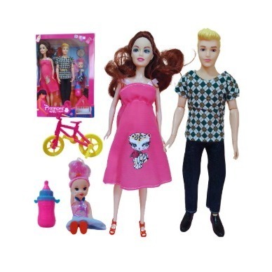 Boneca Grávida com Bebê - Realista e Ideal para Presentes, 30 cm com Acessórios