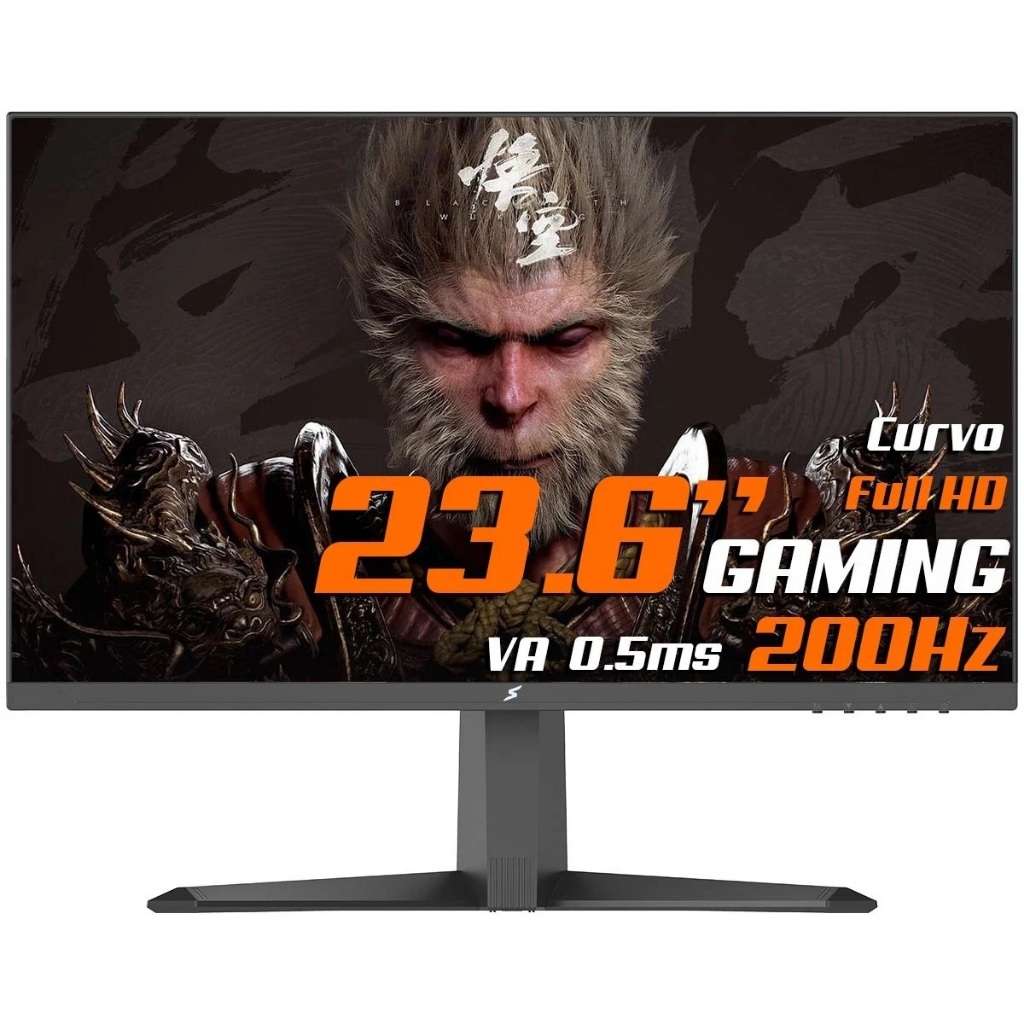 Monitor Gamer SuperFrame Ultra, 23.6 Pol, Curvo, Fhd, Fast Va, 0.5ms, 200Hz, FreeSync/G-Sync, Hdmi/dp, Preto, Sfutcb — R$ 899,90 em Shopee