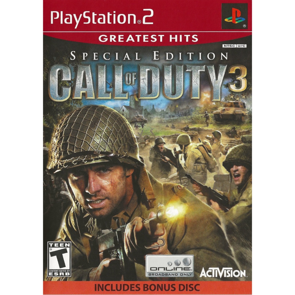 🎖️ Call of Duty 3 - PS2 DVD Jogo de Guerra FPS PlayStation 2 Desbloqueado