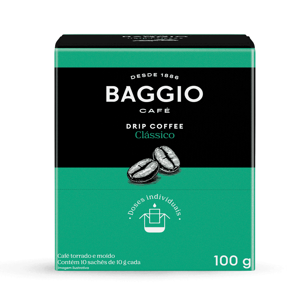 Baggio Drip Coffee Clássico - Caixa com 10 Sachês 10g em Oferta na Shopee