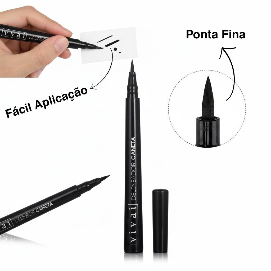 Delineador Ponta fina Caneta Preto & Tons Marrons Longa Duração No Panda Maquiagem em Oferta na Shopee