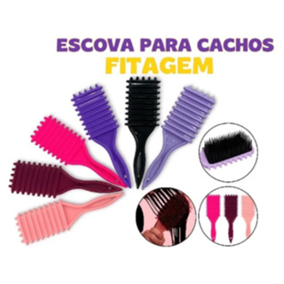 Escova Fitagem para Cachos Finalizadora Modeladora . em Oferta na Shopee