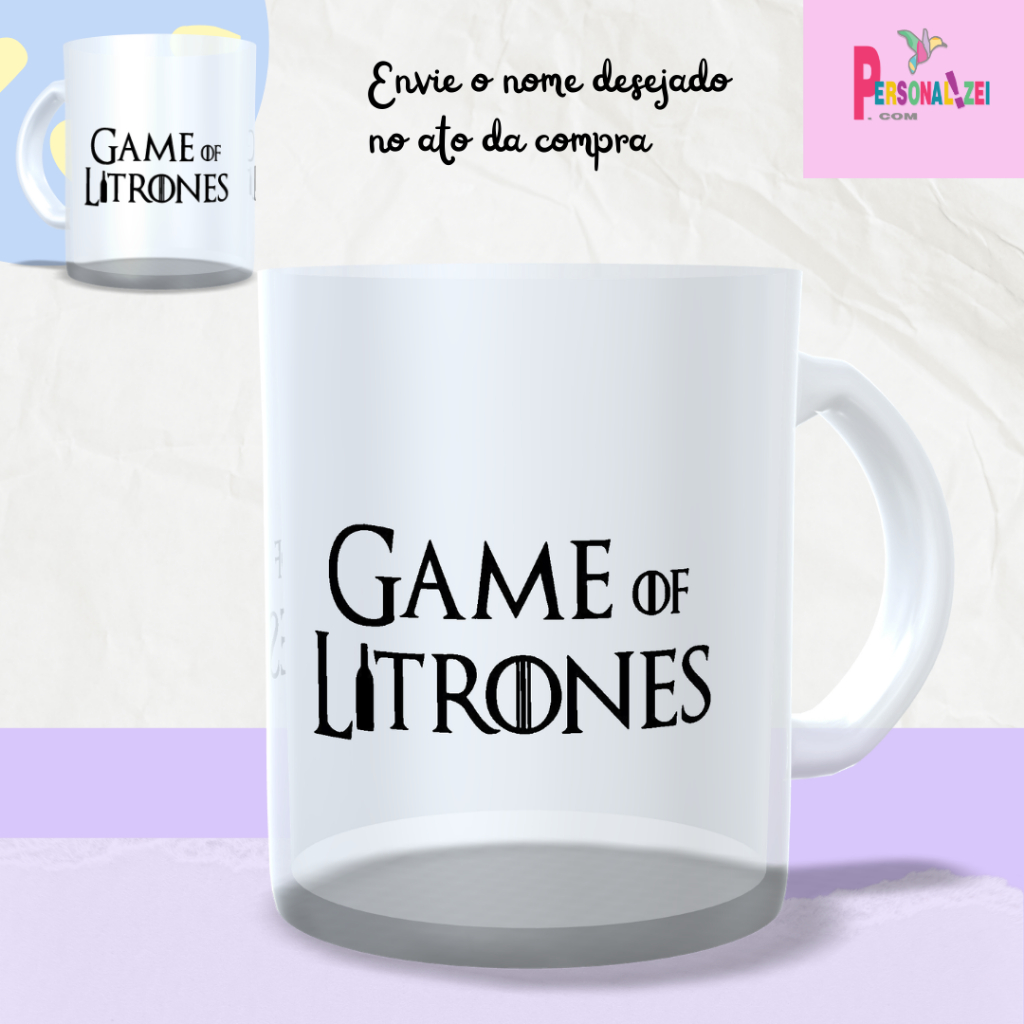 Caneca Vidro Game Of Thrones Meme Caneca Vidro Jateado Divertida Caneca Vidro Game Of Litrones
