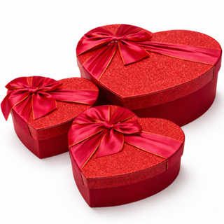 Kit 3 Caixa De Presente Coração Embalagem Com Tampa 3 Tamanhos Dia Dos Namorados Mãe Várias Cores em Oferta na Shopee
