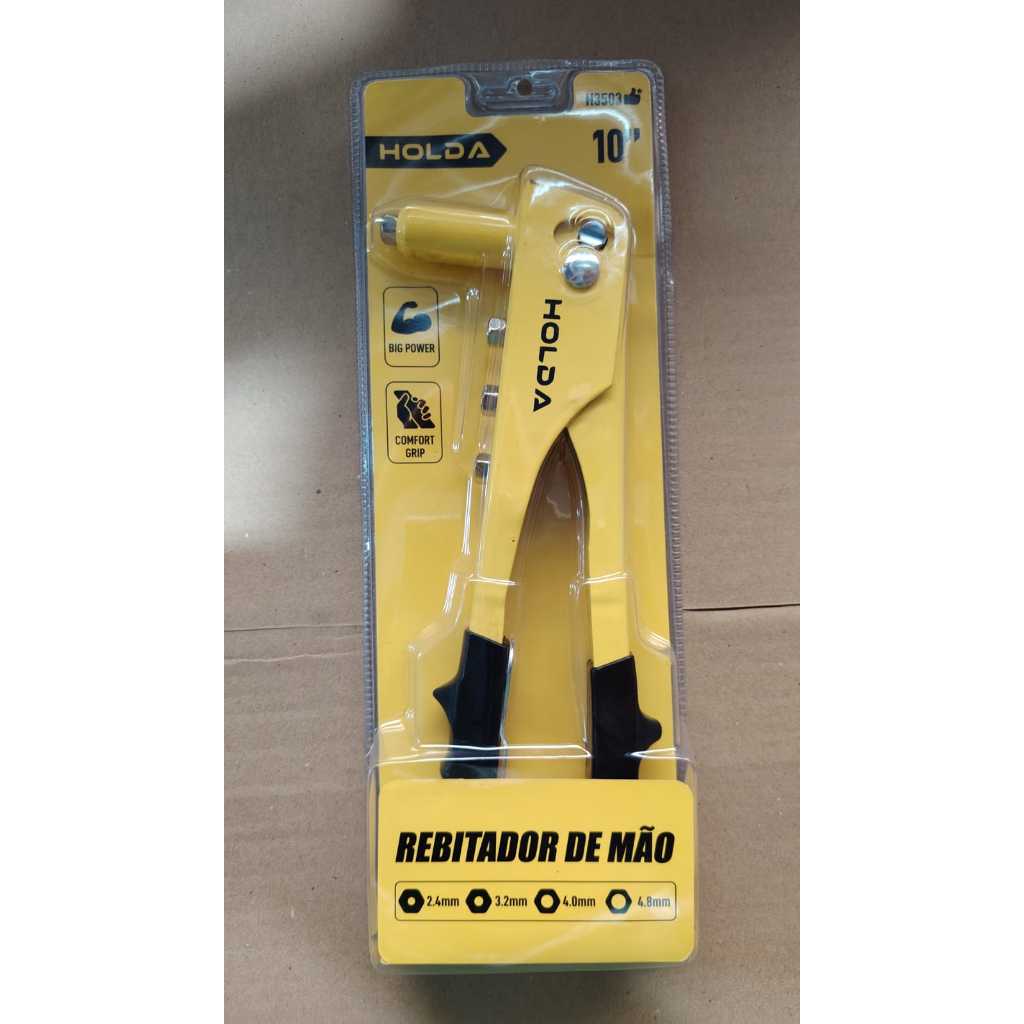 Rebitadeira 4 Bicos Profissional Alicate Rebitador Manual Holda H3503 10"