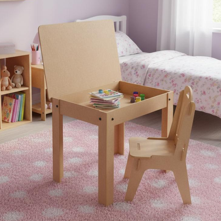 Mesinha Desmontável Retangular Didatica Infantil Articulada com 1 Cadeira em Oferta na Shopee