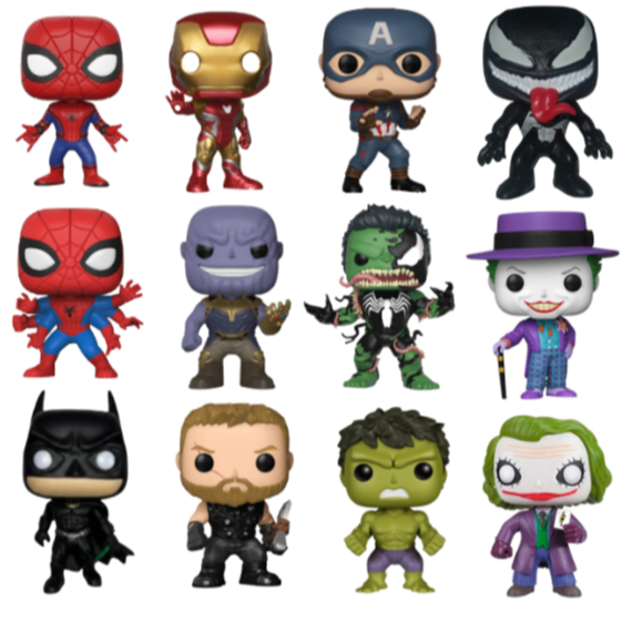 Boneco Colecionável Heróis SEM CAIXA Personalizada, Vingadores, Homem-Aranha, Batman