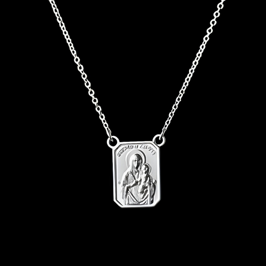 Corrente Colar Veneziana Masculino Escapulário Nossa Senhora do Carmo Aço Inoxidável 316L em Oferta na Shopee