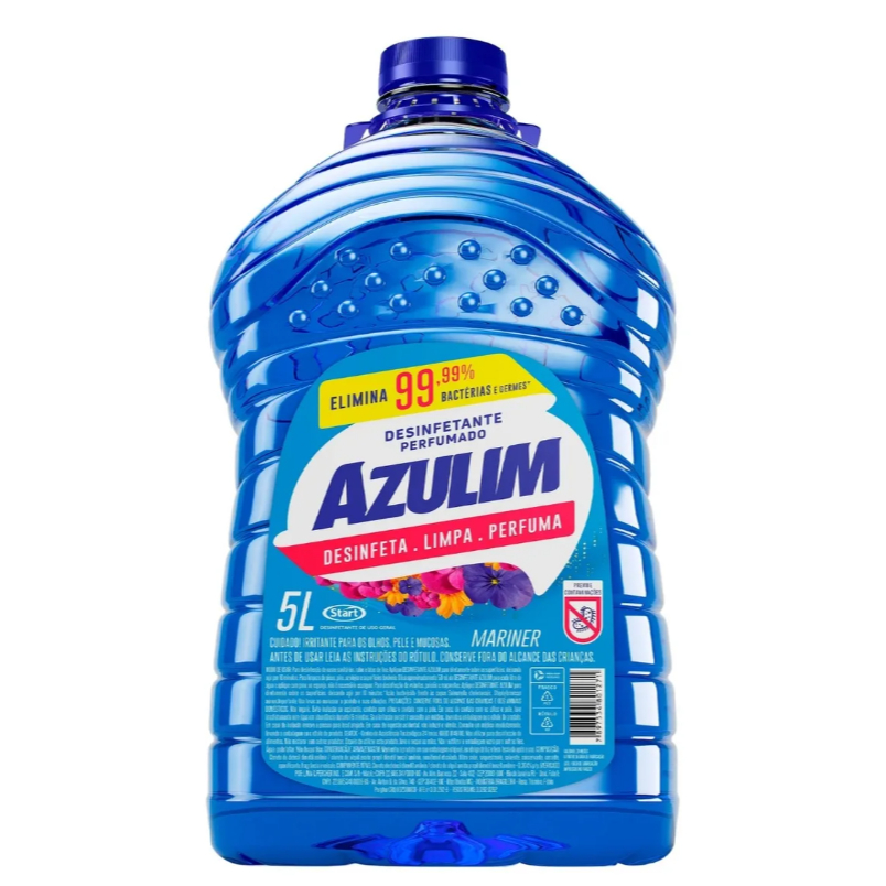 Detalhes do Desinfetante Perfumado Start 5L Fragrância  Florata e Mariner Azulim