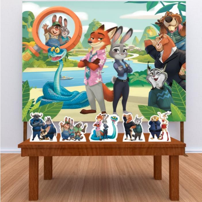 Festa Aniversário Zootopia 2 Decoração Cenários Kit Prata em Oferta na Shopee