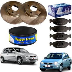 Kit Disco + Pastilha Freio Dianteiro GM Celta Corsa Hatch Sedan Classic 1.0 1.4 1.6 8v 2001 a 2016