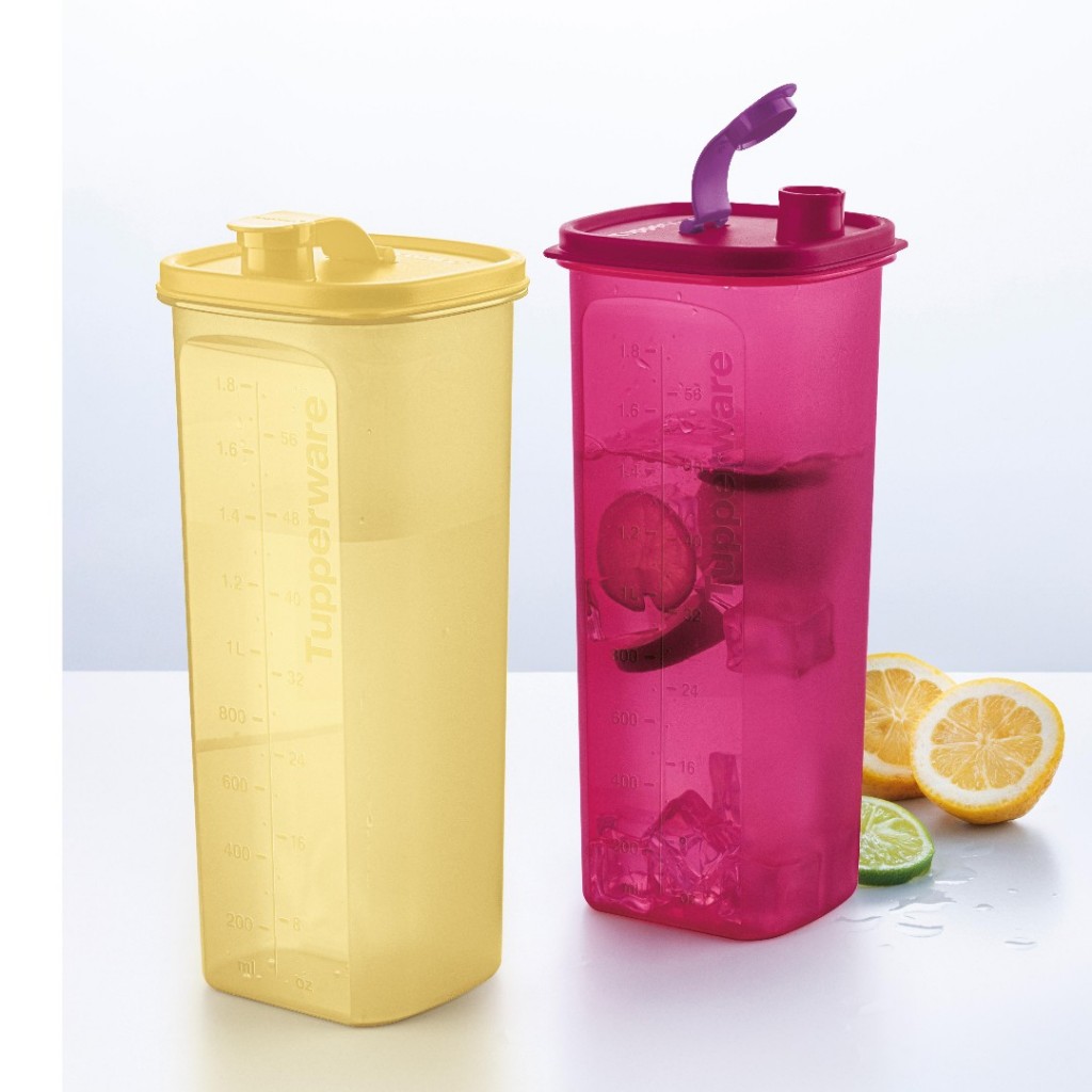 Jarra Tupperware Tupper Slim 2L Original • Garrafa para Geladeira • Cores Vinho ou Manteiga