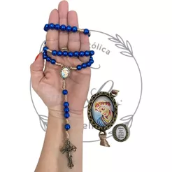 Terço de Nossa Senhora de La Salette em pérola - 36 cm