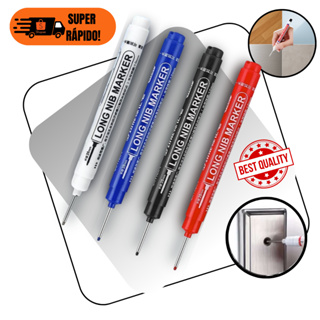 Caneta Permanente Ponta Longa Marcadora de Furação Parede Marcador Pedreiro /Marceneiro! em Oferta na Shopee