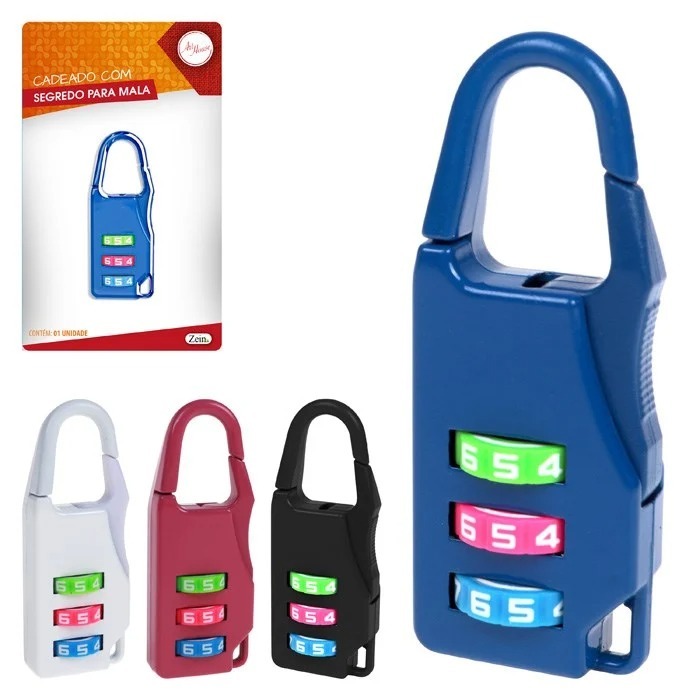 Cadeado com segredo para mala