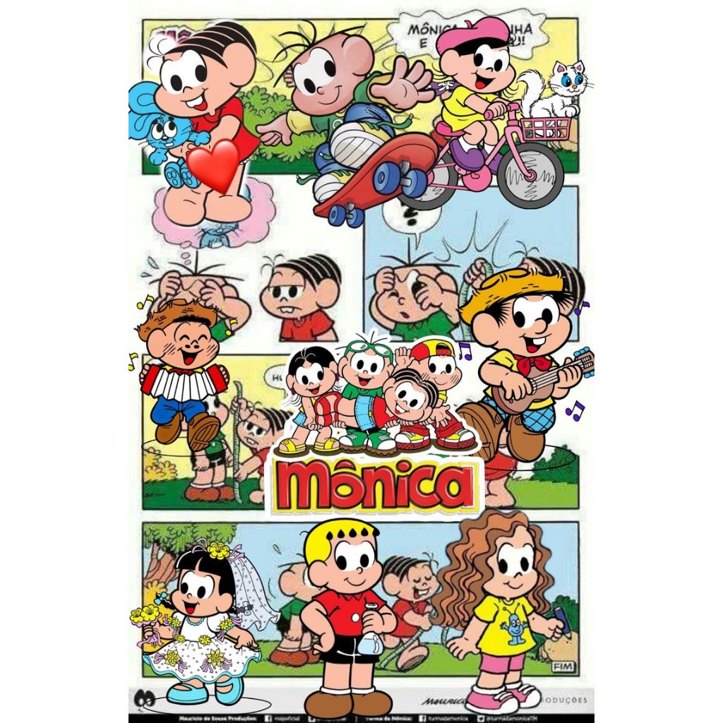 TOALHA BANHO PRAIA PISCINA - TURMA DA MONICA - CASCÃO - MAGALI - CEBOLINHA - MENINA MENINO