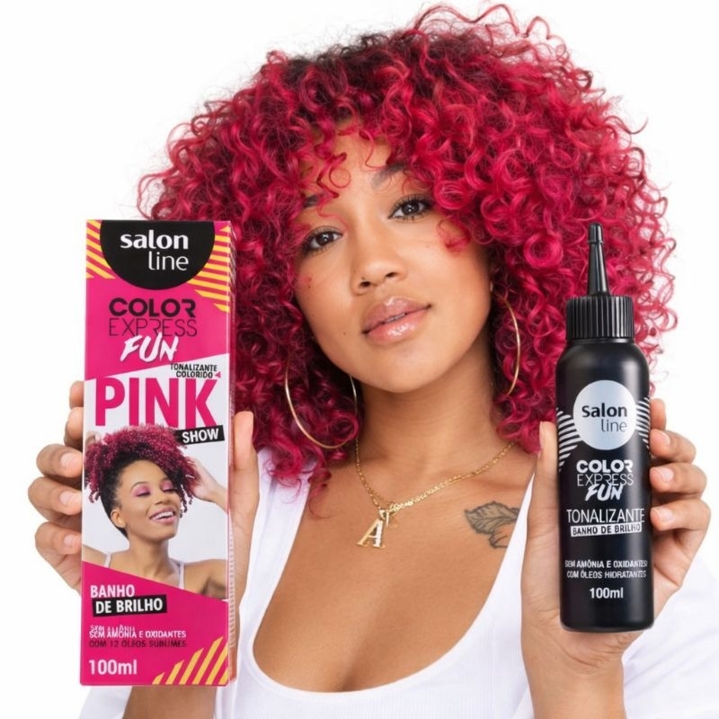 Tonalizante Coloração Salon Line Fantasia Rosa Pink Tinta Para Todos os tipos de cabelos