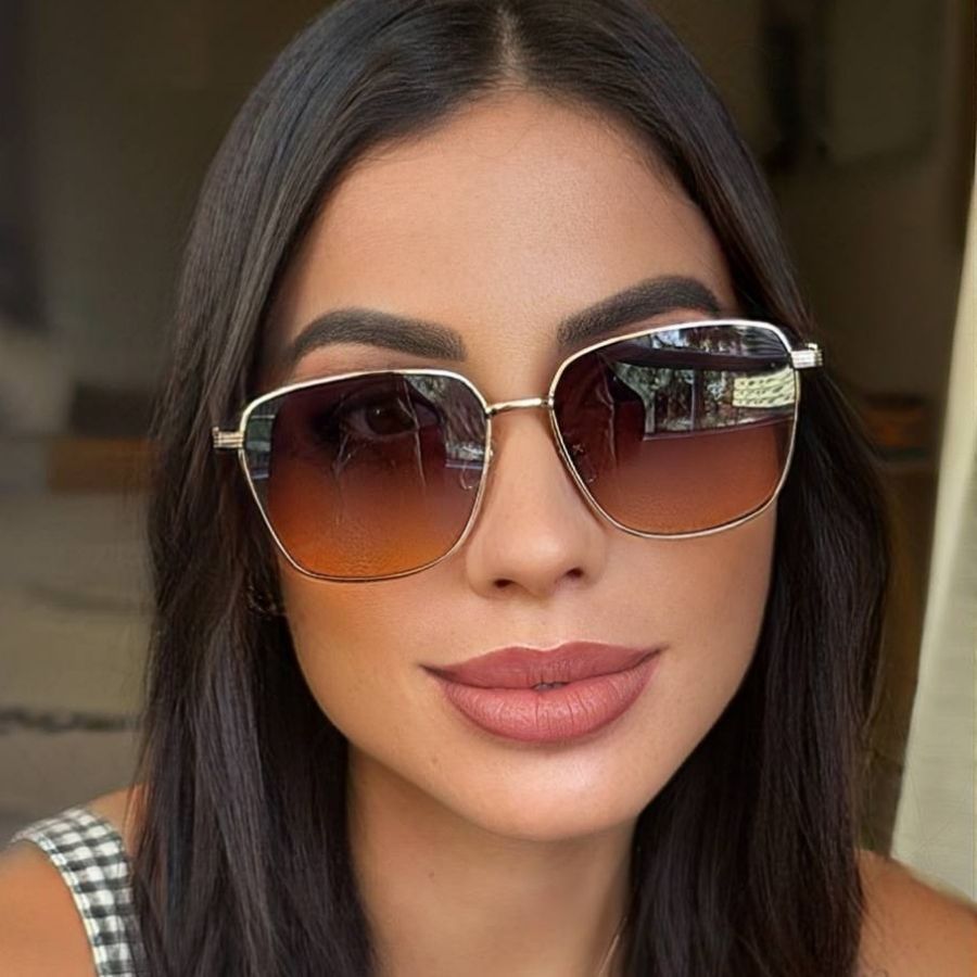 oculos lançamentos quadrados maxi de sol grande luxo feminino espelhados praiano em Oferta na Shopee