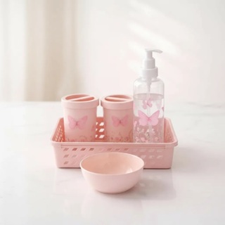 Kit Higiene Plasutil 5 Peças Borboleta /ROSA em Oferta na Shopee