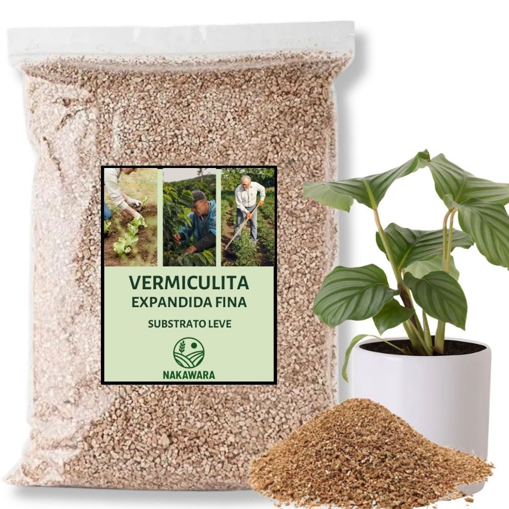 Vermiculita Expandida Fina 10L Substrato Leve Mudas Plantas Suculentas Rosa Do Deserto Germinação