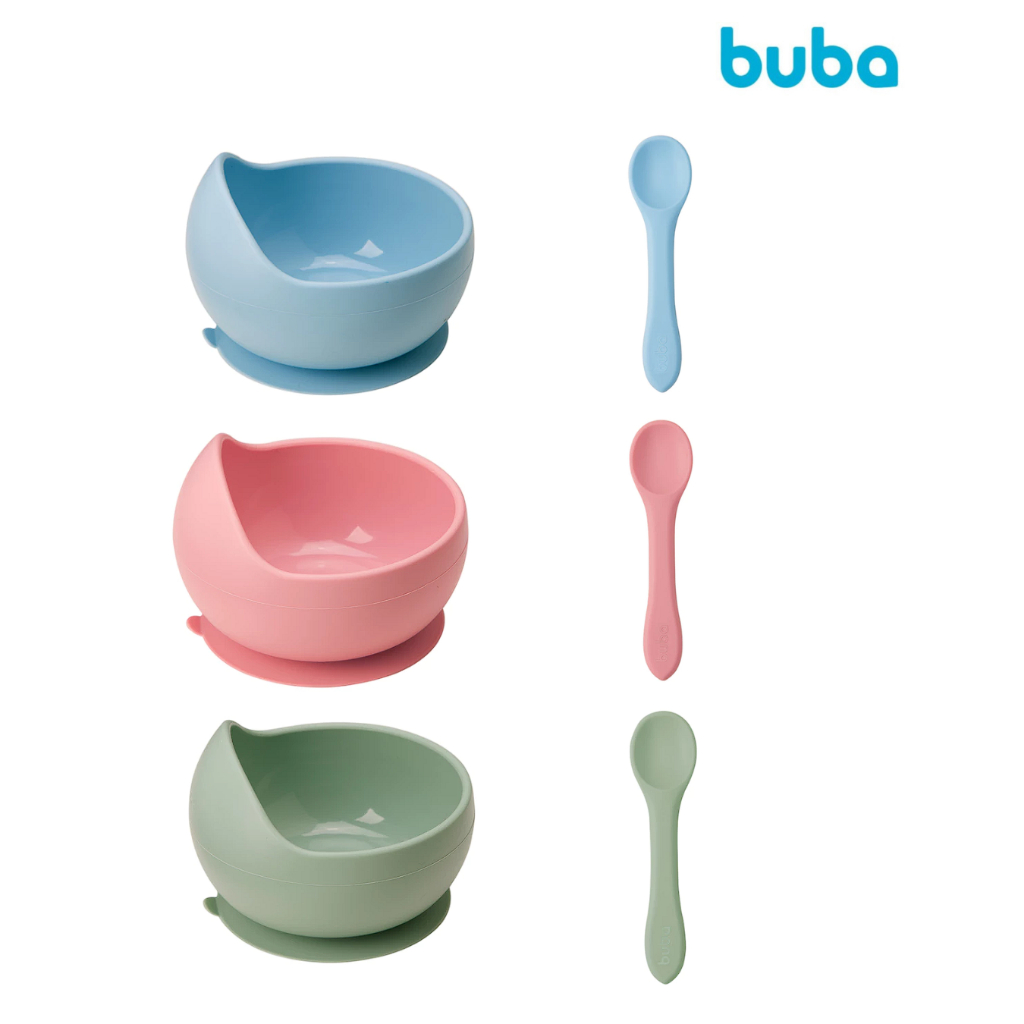 KIT INTRODUÇÃO ALIMENTAR BOWL DE SILICONE COM VENTOSA + COLHER