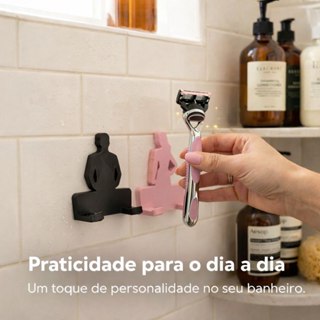 Suporte para Lamina de barbear Casal | Suporte Gilete para banheiro Ele e Ela em Oferta na Shopee