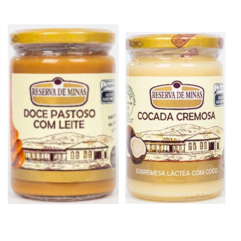 Combo Doce Pastoso com Leite Reserva de Minas 650g + COCADA CREMOSA RESERVA DE MINAS 420g