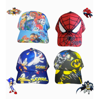 Boné Infantil Com Ajuste Personagens !!! Homem Aranha - Sonic - Batman - Hulk - Minnie - Patrulha Canina em Oferta na Shopee