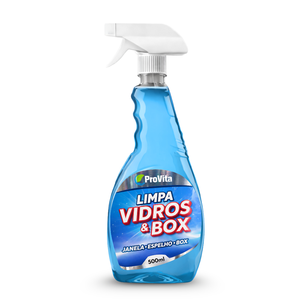 Limpa Vidros e Box ProVita 500ml – Limpeza, Brilho Sem Manchas para Janelas e Espelhos