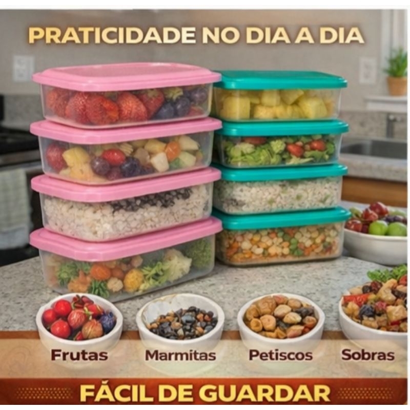 Kit Pote 500ML Colorido em Oferta na Shopee