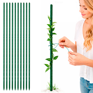 Kit 5 a 10 Tutores Hastes Bastão de Sustentação 60, 75, 90,100 e 120cm Para Plantas Trepadeiras em Oferta na Shopee