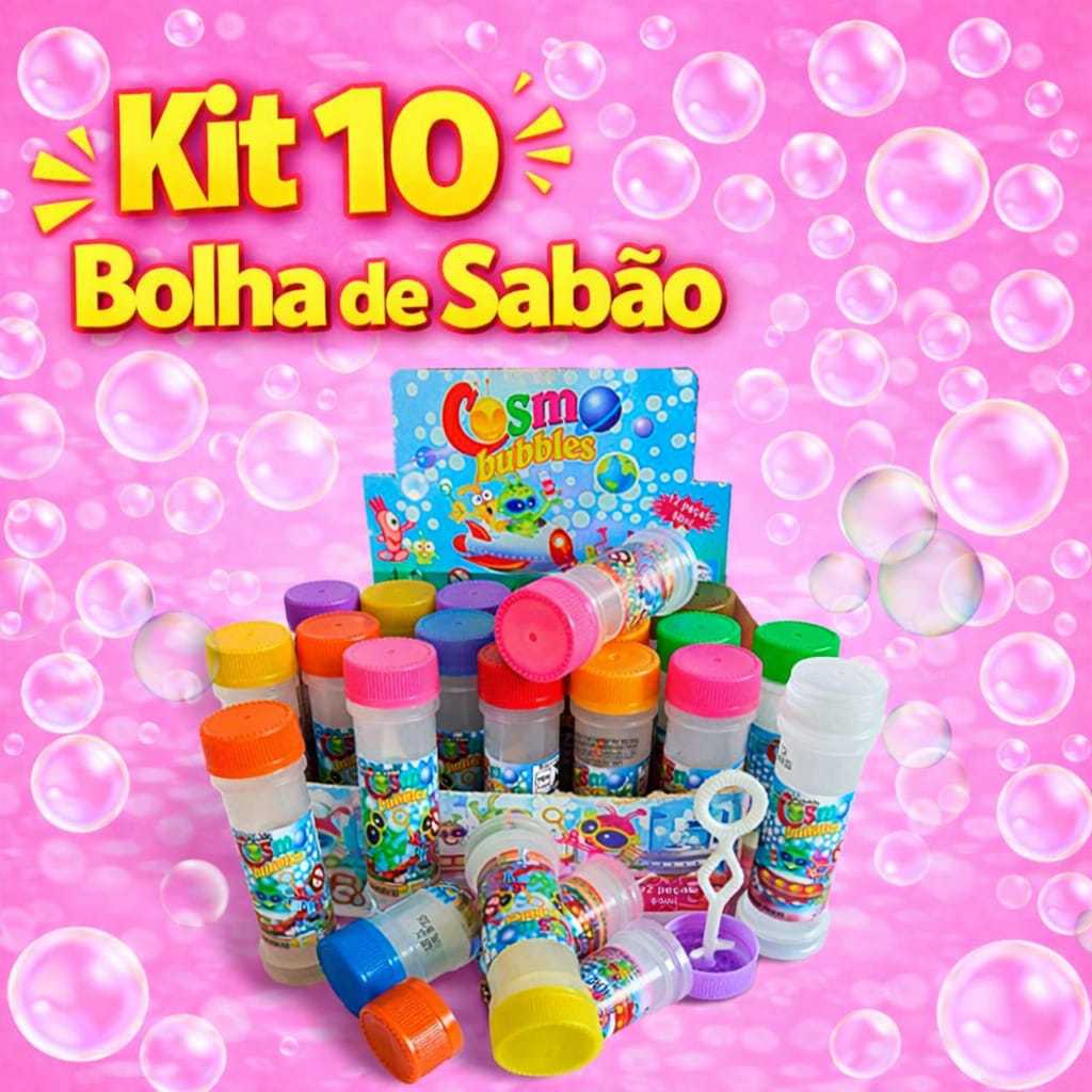 10 Bolha de Sabão Bolinha de Sabão  p/ Kit Festa Lembrancinha Brinquedo Infantil em Oferta na Shopee
