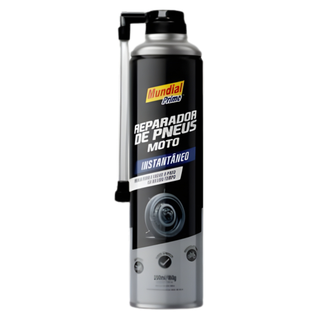 Reparador Pneu Moto 200ml Mundial Prime Reparo Rápido e Seguro Emergencial