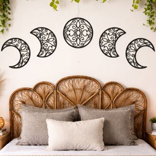 Quadro Lua Decorativo Parede Decoração Mística Sala Quarto Cabeceira Moderna em Oferta na Shopee