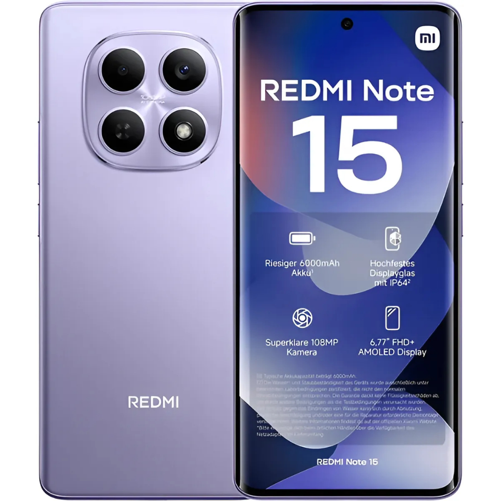 Detalhes do Celular Xiaomi Redmi Note 15 4G, 6GB 8GB 128GB 256GB Tela Amoled 6.77