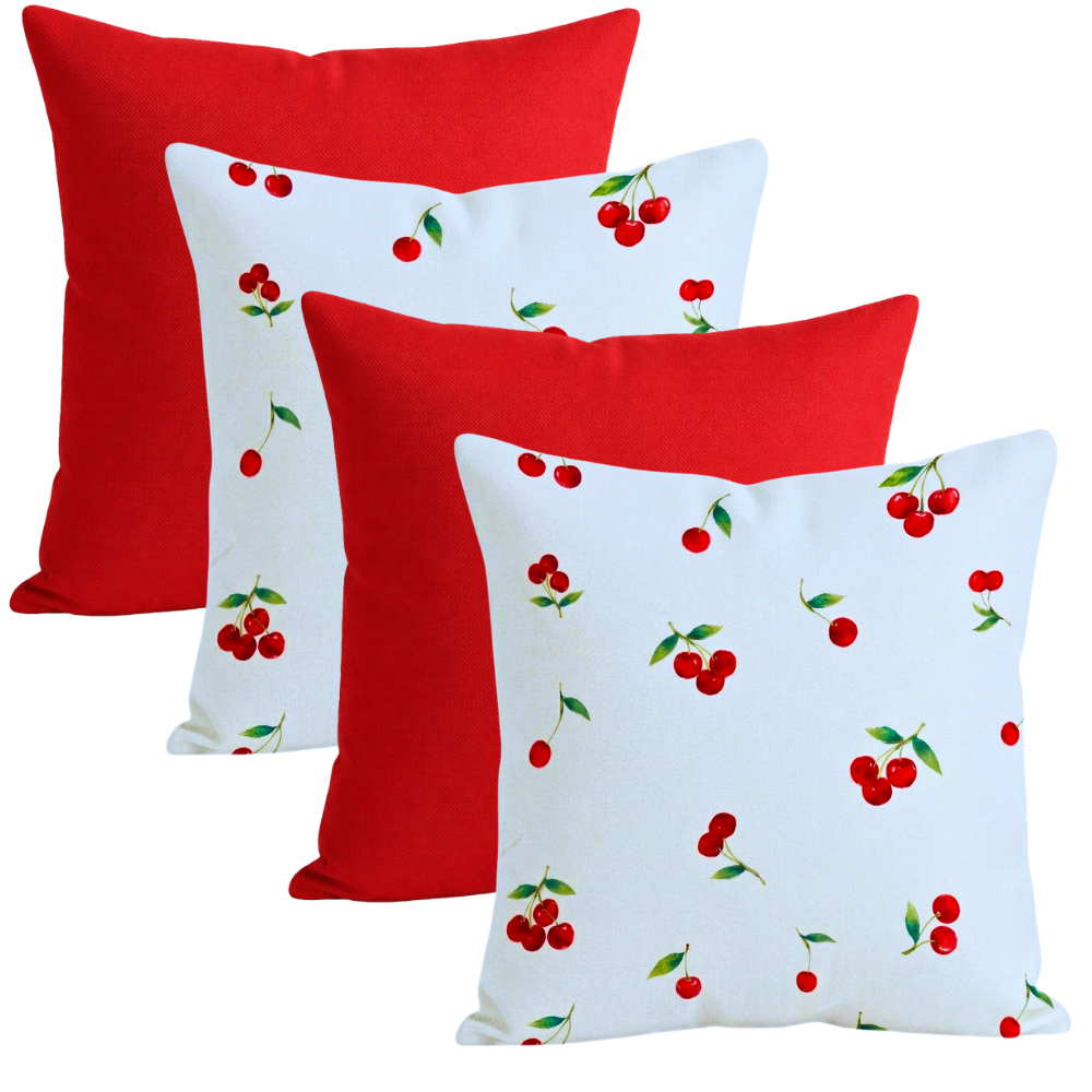 Capas Almofada Decorativas 45X45 Com Zíper Percal 180 Fios Algodão Estampadas
